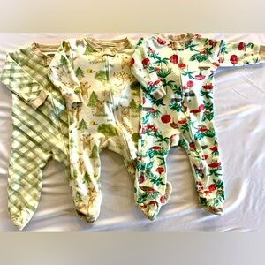 Lot of Three Burt’s Bees Organic Cotton Footies – 3-6 Month Gender Neutral